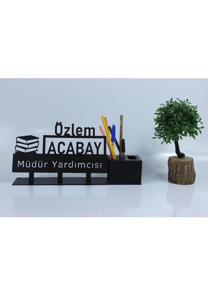 Luxury Müdür Yardımcısı Masaüstü Isimlik - Metal Masa Isimliği - Hediye Ofis Isimlik 1 Adet
