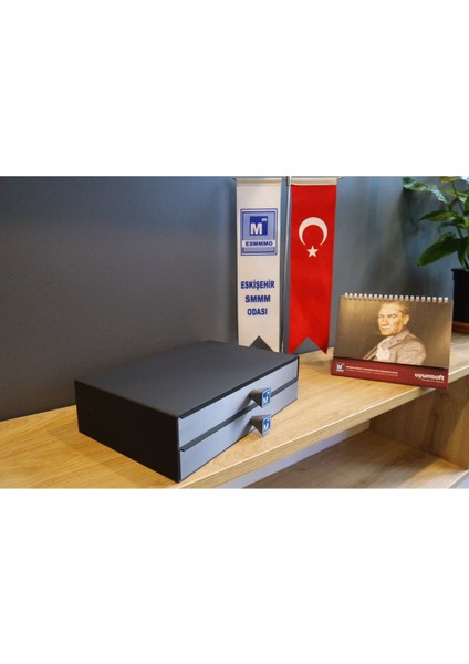 Luxury Smmm Mali Mühür 2 Çekmeceli Organizer (52 Mali Mühür) 1 Adet