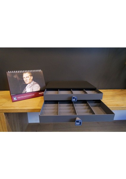 Luxury Smmm Mali Mühür 2 Çekmeceli Organizer (52 Mali Mühür) 1 Adet