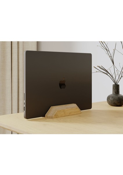 Luxury Doğal Ahşap Dikey Laptop Tutucu 1 Adet