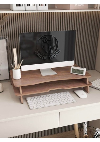 Luxury Monitör Standı, Monitör Sehpası, Monitör Yükseltici, Masa Üstü Organizer 1 Adet