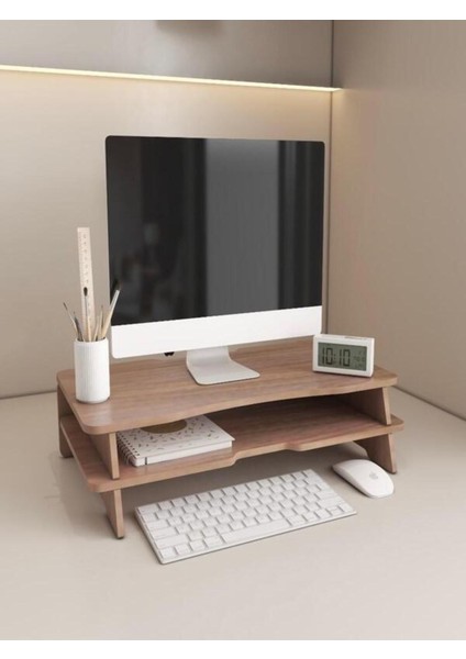 Luxury Monitör Standı, Monitör Sehpası, Monitör Yükseltici, Masa Üstü Organizer 1 Adet