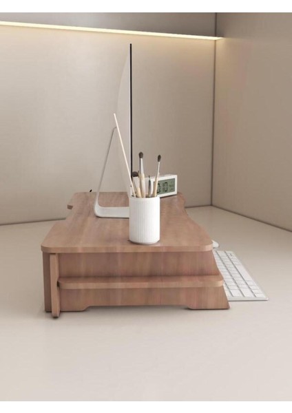 Luxury Monitör Standı, Monitör Sehpası, Monitör Yükseltici, Masa Üstü Organizer 1 Adet