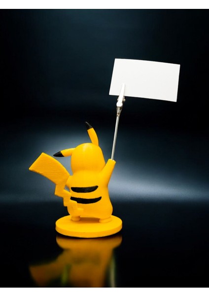 Luxury Pikachu Figürlü Not Tutucu - Pokemon Temalı Masa Üstü Aksesuarı Metal Kıskaç Notluk 1 Adet indirimleri