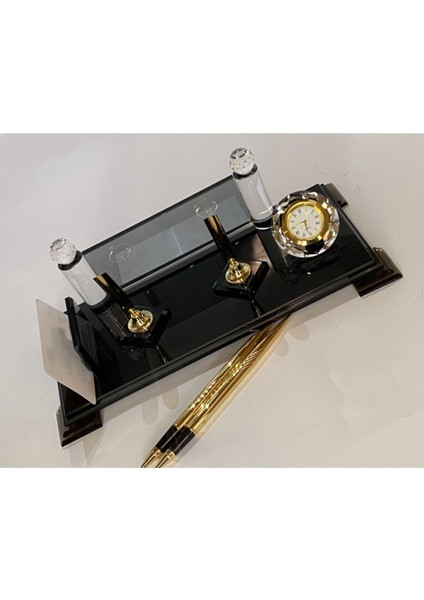 Luxury Kristal Kalemli Masa Isimliği Hediyelik Set 1 Adet modelleri