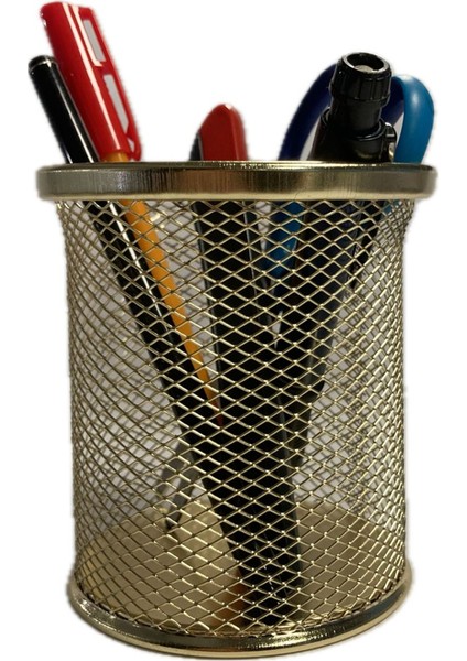 Luxury Kalemlik Metal Perforeli Silindir Altın BFX-MMK802KA 1 Adet