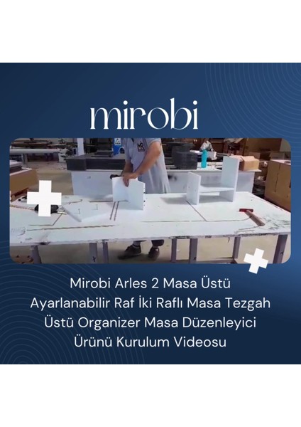 Luxury Arles 2 Masa Üstü Ayarlanabilir Raf Iki Raflı Masa Tezgah Üstü Organizer Masa Düzenleyici Tez 1 Adet
