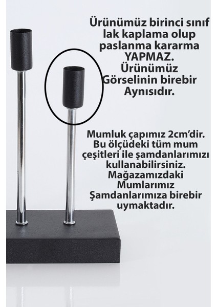 Luxury 5'li ( Beşli ) Gümüş Siyah Dekoratif Mumluk Şamdan Dekorasyon Metal Paslanmaz 30-29 cm Piramit 1 Adet fırsatları