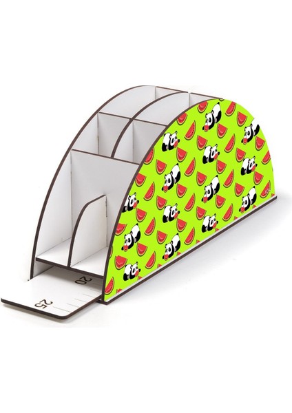 Luxury Ahşap Vip Mini Animals Gökkuşağı Cetvelli Masaüstü Kalemlik Organizer Montajlı Kutulu 1 Adet modelleri