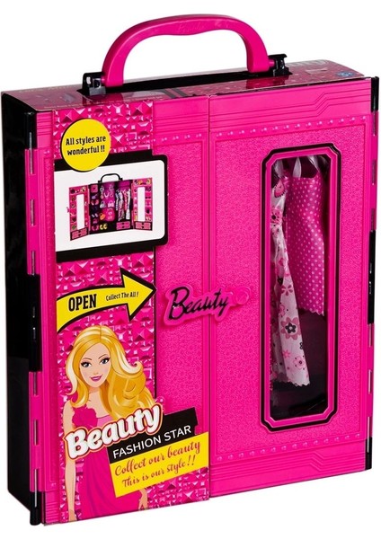 Luxury Beauty Aksesuarlı Gardırop - Barbie Dolap - Barbie Giysi Dolabı - Barbie Gardırop - Gardrop 1 Adet modelleri