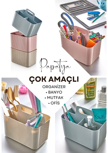 Luxury Papatya Çok Amaçlı Masaüstü Organizer Ofis Düzenleyici Su Yeşili 1 Adet fiyatları
