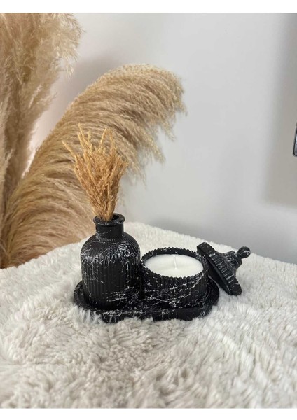 Luxury Dekoratif Tabaklı Desenli Mumluk 1 Adet