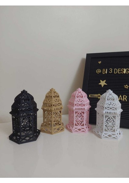 Luxury Ramazan Feneri / Dekoratif Kandil Feneri / Islami Dekor / Tealight Hediyeli 1 Adet indirimleri