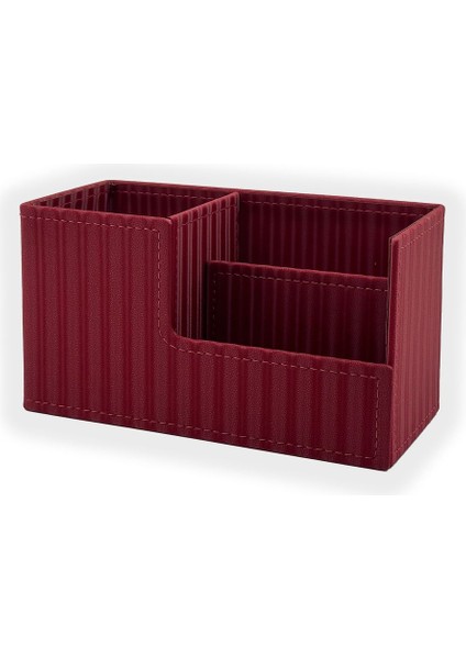 Luxury Beyoğlu Serisi Deri Organizer Kalemlik Cosmos Kırmızı 11X20X9.5 cm 1 Adet