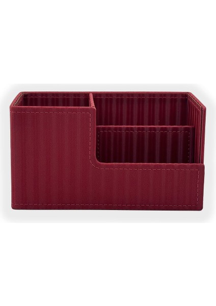 Luxury Beyoğlu Serisi Deri Organizer Kalemlik Cosmos Kırmızı 11X20X9.5 cm 1 Adet modelleri
