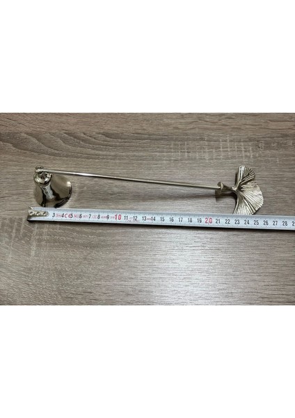 Luxury Gingko Yapraklı Metal Mum Söndürücü-Gümüş 1 Adet modelleri