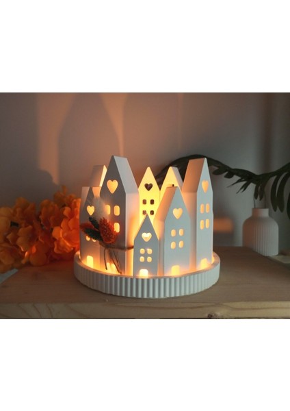 Luxury Dekoratif Mumluk Ev Set Dekorasyon Ev Hediyelik Şamdan Mum Candle Noel Yılbaşı Hediyesi 1 Adet