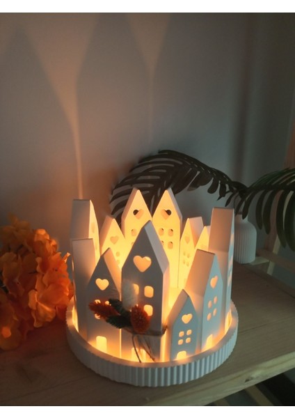 Luxury Dekoratif Mumluk Ev Set Dekorasyon Ev Hediyelik Şamdan Mum Candle Noel Yılbaşı Hediyesi 1 Adet
