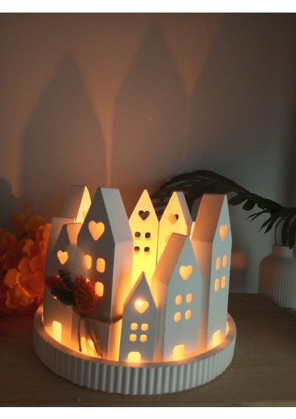 Luxury Dekoratif Mumluk Ev Set Dekorasyon Ev Hediyelik Şamdan Mum Candle Noel Yılbaşı Hediyesi 1 Adet