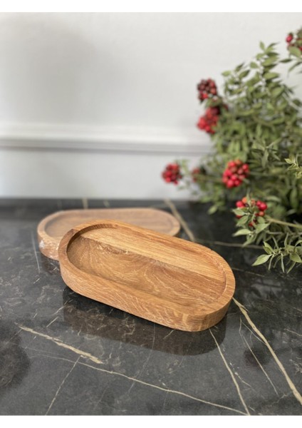 Luxury Ahşap Mum Tabağı Banyo Organizeri 1 Adet Küçük Ahşap Tepsi Dekoratif Stand 1 Adet