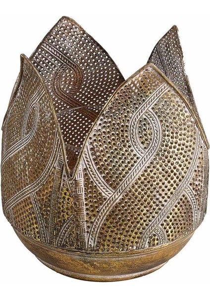 Luxury Knit Metal Tealight Mumluk 1 Adet