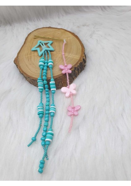 Luxury 2li Toka Seti-Çocuk Hediyesi-Süslü Toka-Saç Boncoğu-Saç Küpesi-Handmade 1 Adet
