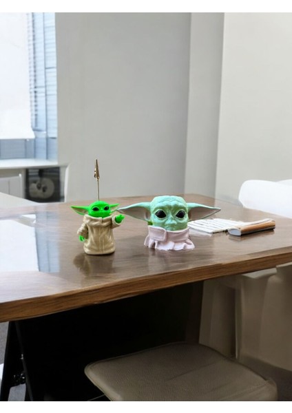 Luxury Yeşil Adam Yoda Fotoğraf Not Tutucu Ofis Masası Tutacak Hediyelik 1 Adet