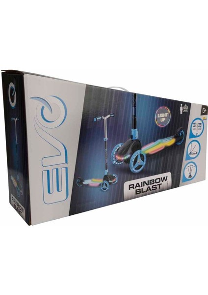 Luxury 3 Tekerlekli Katlanabilir Rainbow Blast Işıklı Scooter 1 Adet
