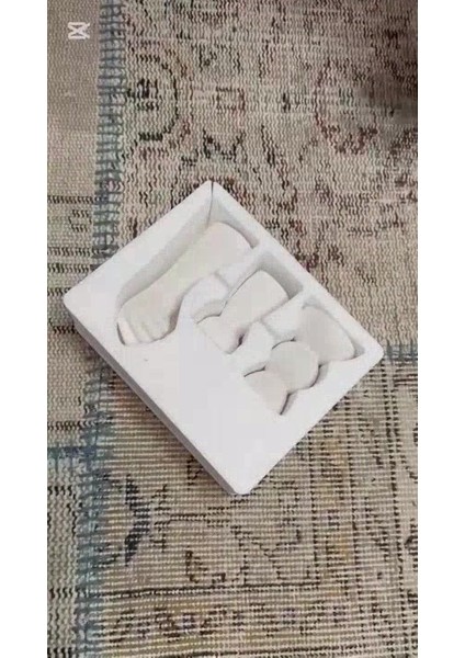 Luxury Roma Sütun Şamdan & El Vazo 3'lü Set 1 Adet