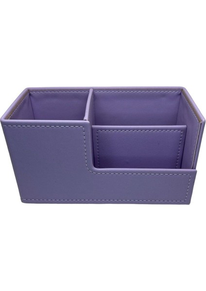 Luxury Masaüstü Deri Organizer Kalemlik (Beyoğlu Serisi) - Pastel Lila 1 Adet fiyatları