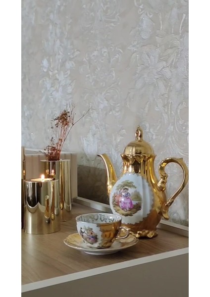 Luxury 3 Lü Silver Krom Parlak Yüzey Mumluk Dekoratif Tealight Set Mum Abs Plastik Gümüş 1 Adet