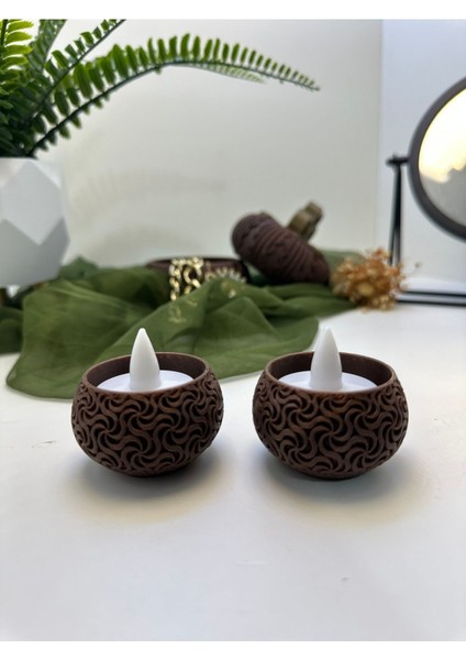 Luxury Mumluk Geometrik Desenli 2'li 3D Baskı 1 Adet modelleri