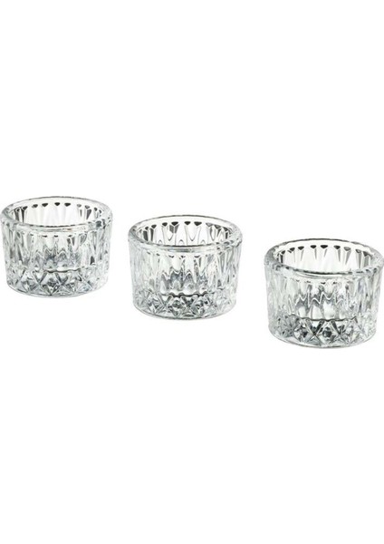 Luxury Smallspırea Tealight Mumluk Cam 4 cm 3 Adet 30542181 1 Adet