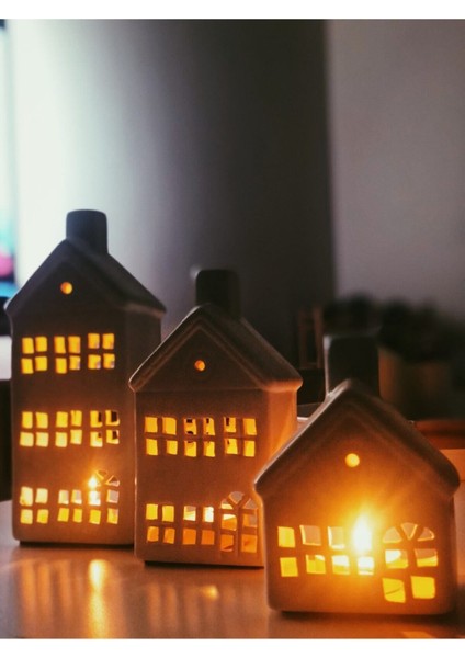 Luxury Dekoratif Seramik Ev Mumluk 1 Adet