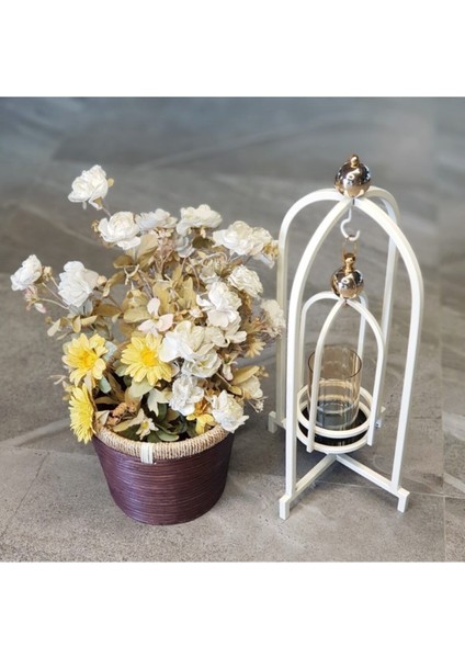 Luxury Metal Tekli Mumluk Krem 1 Adet