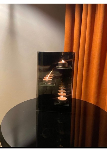 Luxury Aynalı Sonsuzluk Mumluk 1 Adet