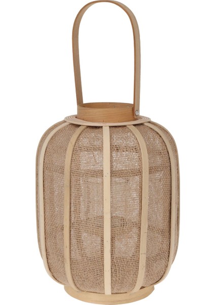 Luxury Çok Renkli Fener Lantern Rattan 31CM 1 Adet
