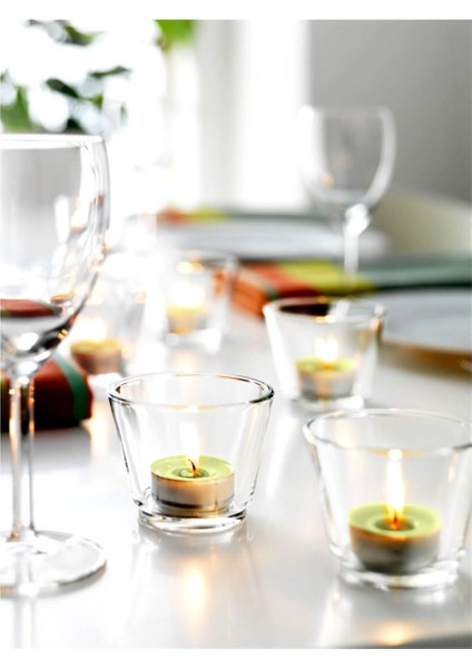 Luxury Galej Tea Light Mumluk 4 Adet Cam Gıda Servisi Için De Kullanılabilir 1 Adet