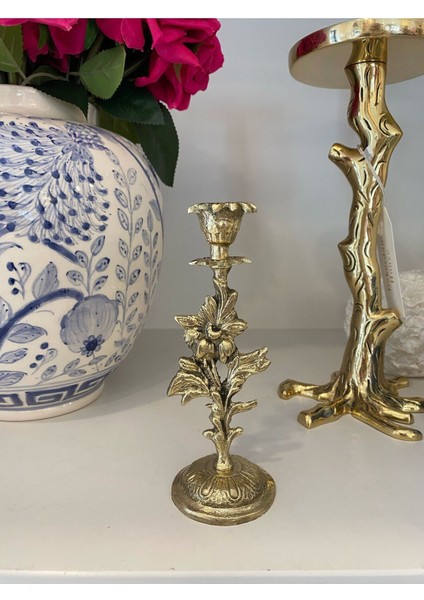 Luxury Pirinç Şamdan 1 Adet