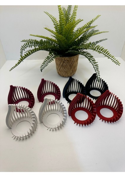 Luxury 3D Baskı Beyaz Damla Şeklinde Mumluk 1 Adet indirimleri