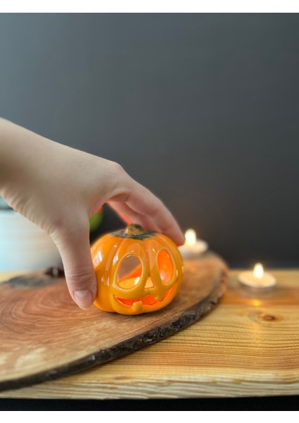 Luxury Bal Kabağı Tealight Mumluk 1 Adet