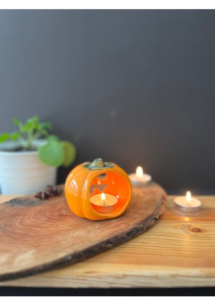 Luxury Bal Kabağı Tealight Mumluk 1 Adet