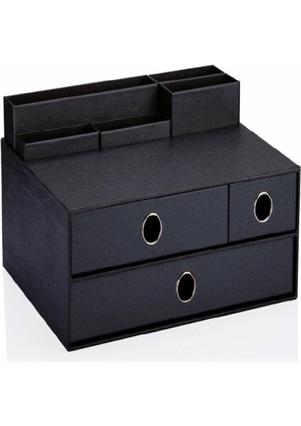 Luxury Blista Black 3 Çekmeceli Masa Üstü Set 4-ORG7471-2161 1 Adet