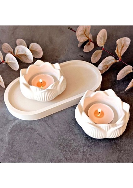 Luxury Lotus Çiçeği Mumluk 1 Adet
