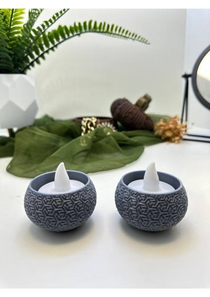 Luxury Mumluk Geometrik Desenli 2'li 3D Baskı 1 Adet modelleri