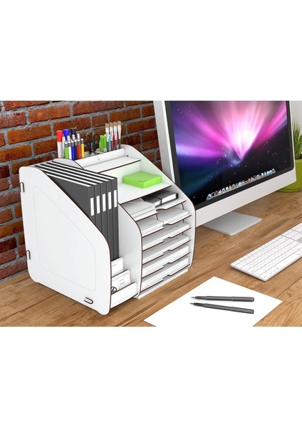 Luxury Fx-Xl Modest - 6 Renk - A4 Evrak Rafı Masaüstü Organizer 1 Adet