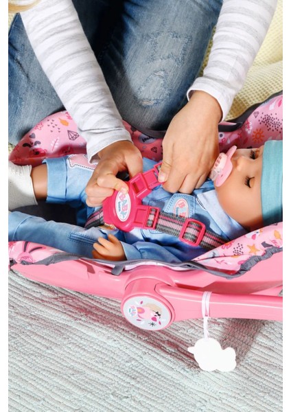 Luxury Baby Born Oyuncak Ana Kucağı Zapf Creation Kalitesiyle Renkli Taşınabilir Bebek Taşıma Koltuğu Puset 1 Adet