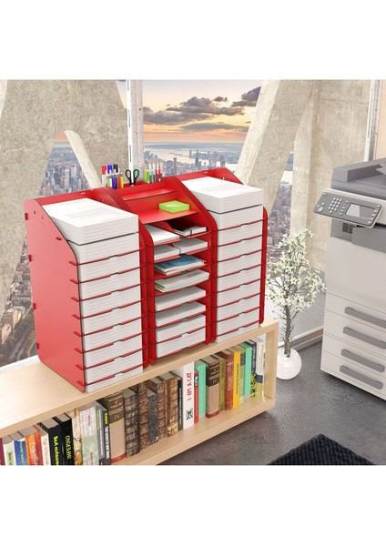 Luxury Design Otto Tower Masaüstü Organizer 10 Kat A4 Evrak Rafı 1 Adet