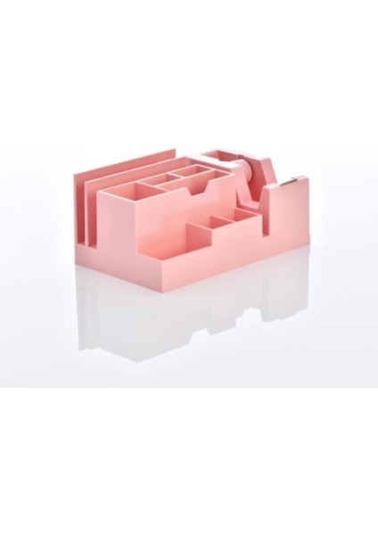 Luxury Masa Seti Kalemlik Bant Makinalı Plastik Pastel Pembe Klm 301 1 Adet