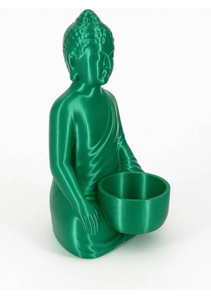 Luxury Buda Figür Mumluk – Parlak Yeşil Mumluk - 15 cm - Dekoratif Çay (Tealight) Mumluk 1 Adet fiyatları